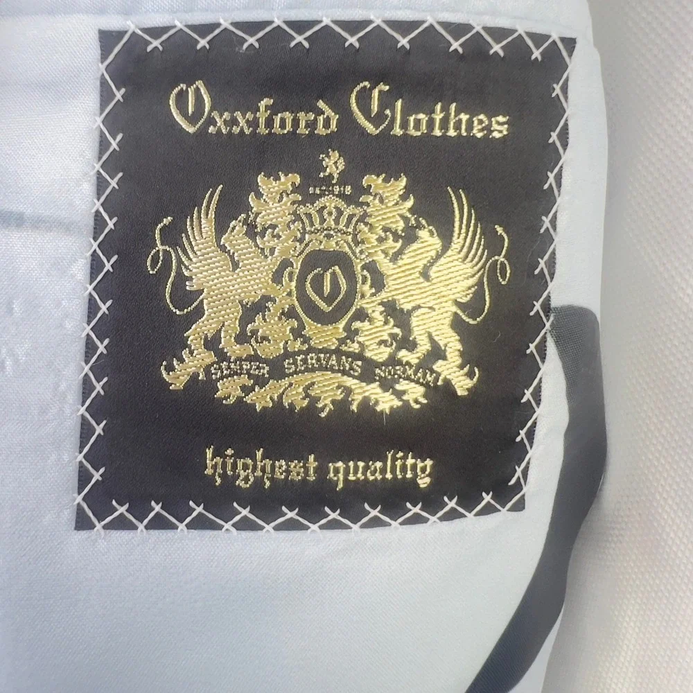 Oxxford Clothes Sport Coat Mens 44R Blue Houndstooth Bespoke Blazer USA Unmarked